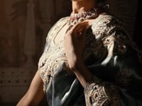 Slate Blue Silk Heavy Embroidery Saree