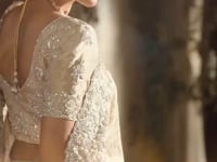 Ivory Gold Silk Heavy Embroidery Saree