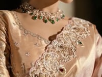 Rose Pink Silk Heavy Embroidery Saree