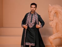 Dark Green Embroidery Kurta With Dupatta