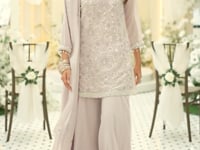 Pastel Lilac Georgette embroidered Salwar Suit