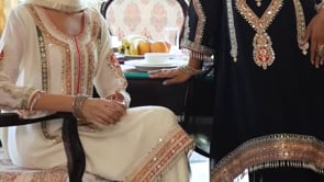 White Chinon Embroidered Salwar Suit