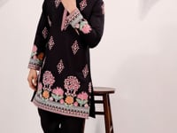 Black Embroidery Work Kurta Set