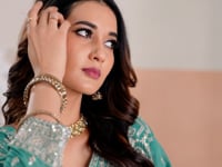 Aqua Blue Georgette Embroidery Gown
