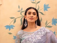 Lavender Georgette Embroidery Saree