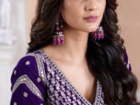 Royal Purple Georgette Embroidery Lehenga Choli