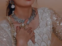 Ivory Gold Net Embroidery Lehenga choli