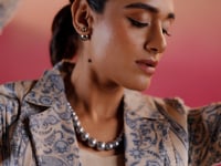 Blue Tasar Silk Stylish Indo-Western