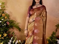 Dark Mustard Handloom Weaving Silk Saree