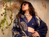 Nile Blue Zari Weaving Silk Saree