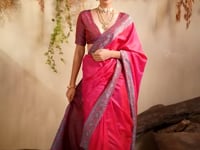 Rani Pink Kanjivaram Silk Saree