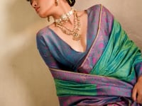 Teal Green Kanjivaram Silk Saree
