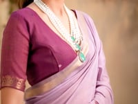 Lavender Cotton Weaving Saree