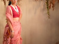 Dusty Pink Cotton Weaving Saree