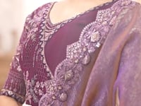Twilight Mauve Georgette Party wear Saree