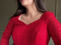 Maroon Red Georgette Lukhnowi Work Gown