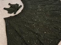 Deep Olive Chinon Embroidery Lehenga Choli