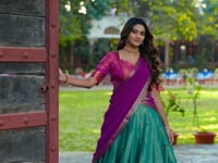 Sea Green Kanchipuram Lehenga Choli