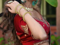 Rich Maroon Silk Embroidery Lehenga Choli