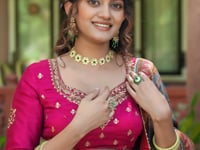 Rani Pink Silk Embroidery Lehenga Choli