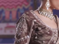 Golden Beige Silk Heavy Embroidered Saree