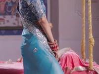 Shaded Blue Silk Heavy Embroidered Saree