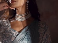 Glacier Blue Ready To Wear Saree