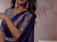 Royal Purple Ready To Wear Saree