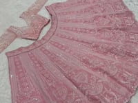 Pastel Pink Embroidery Work Lehenga Choli
