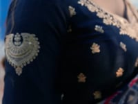 Navy Blue Embroidery Lehenga Choli