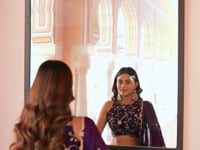 Plum Purple Embroidered Lehenga Choli