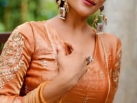 Rust Orange Fendi Embroidery Lehenga Choli