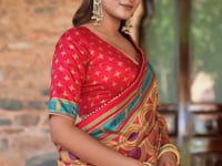 Mustard Tasar Silk Printed Lehenga Choli