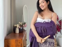 Plum Purple Silk Embroidered Sharara Suit