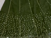 Olive Green Sequins Embroidery Lehenga Choli