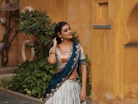 Sea Blue Paithani Lehenga Choli