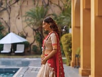 Light Beige Paithani Lehenga Choli