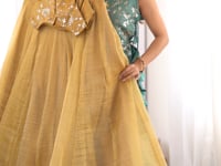Designer Golden Yellow Crush Lehenga Choli