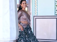 Forest Green Kalamkari Lehenga Choli
