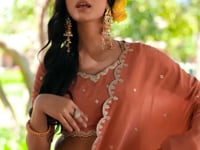 Soft Peach Embroidery Lehenga Choli
