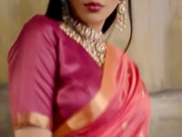 Warm Pink Silk Zari Weaving Saree