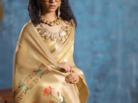 Sand Yellow Tissue Paithani Saree