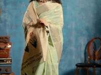 Sage Green Tissue Paithani Saree
