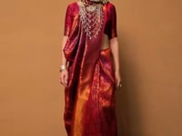 Mulberry Purple Handloom Weaving Saree