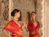 Burnt Pink Handloom Weaving Saree
