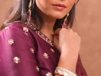 Grape Purple Bandhani Print Saree with Border