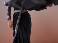 Ebony Black Ready To Wear Saree