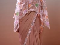 Dusty Pink Ready To Wear Saree