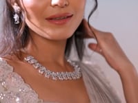 Pearl Grey Ready To Wear Saree