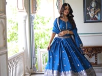 Rama Sequins Embroidery Lehenga Choli